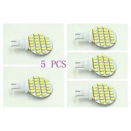 5 pcs T10 2.5 W 24 X SMD 3528 100-120 LM Natural White Interior Lights DC 12 V