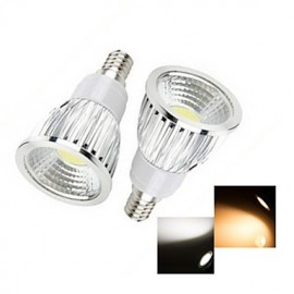 2 pcs E14 6W 1X COB 50-150LM 2800-3500/6000-6500K Warm White/Cool White Spot Lights AC 220-240V