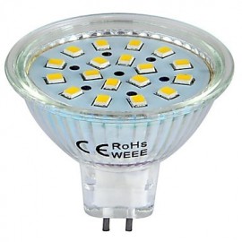 GU5.3(MR16) 3W 18 SMD 2835 260 LM Warm White LED Spotlight DC 12 V