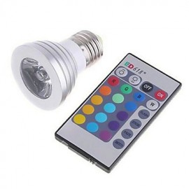 3W High Power And High Brightness RGB Lamp Color Infrared Remote Control Dimming LED Lighting(AC 85-265V)