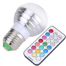 E27 Dimmable RGBW Lamp Led Bulbs 5W Colorful RGB Bulb 85-265V Chandeliers Led Light + IR Remote Controller