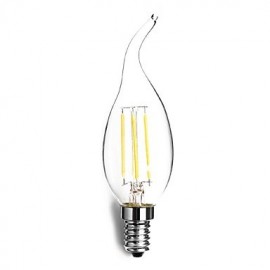 E14 220-240V 4W 300-400Lm 2700k Warm White C35L Pull Tail Tip Bulb Led Candle Lamp Edison Retro