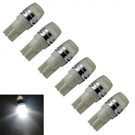 6pcs T10 1.5W 90LM 6000-6500K Cool White Side Maker Lamp LED Car Light (DC 12V)