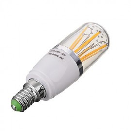 E14 6W 600lm 6 x COB Warm White / Cool White LED Filament Bulb (AC 85-265 V)