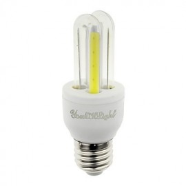 E27 3W 210lm 6000K 4-COB LED White Light Corn Lamp(AC85-265V)