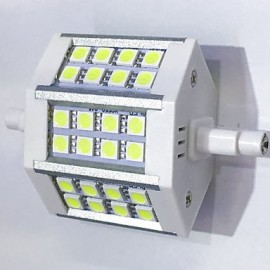 R7S 78mm 24x 5050SMD 6W Warm White / Cool White 600LM 220Beam Horizontal Plug Lights Flood Light AC85-265V