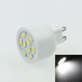 G9 3W 9LED 5730SMD 180-240LM 6000-7500K AC220-240V Spotlight White - White Silver