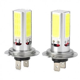 High Power H7/H4/T20 20W 6500K 1300lm 4-COB LED Cool White Car Head Light / Foglight (12~24V / 2 PCS)