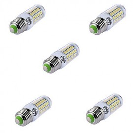 5pcs E27 69LEDs SMD5730 Bombillas LED Bulb Chandelier Corn Light Replace Halogen Lamps(AC220-240V)