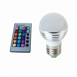 3W RGB LED Lamp E27 220V Spotlight Lampada LED