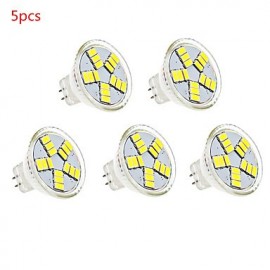 5pcs G4 15LED MR11 Warm/Cool White Color LED Spotlight (DC 12 V)