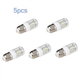 5pcs E27 5W 24x5730SMD 500LM Light LED Corn Bulb (220V)