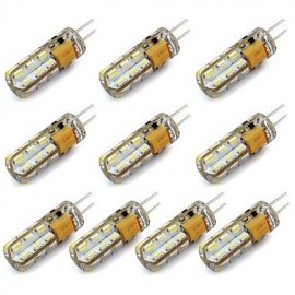 1.5W G4 LED Bi-pin Lights 24 SMD 3014 144 lm Warm White / Cool White Decorative DC 12 V 10 pcs