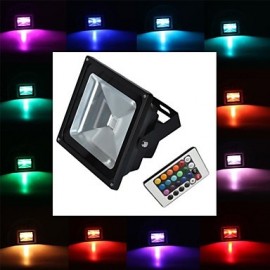 20W LED Floodlight 1 High Power LED 1900 lm RGB Remote-Controlled AC 85-265 V