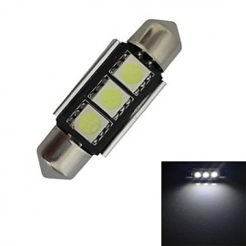 Festoon 36mm 1W 3x5050SMD 60-70LM 6000-6500K Cool White Light LED Car Light (DC 12V)