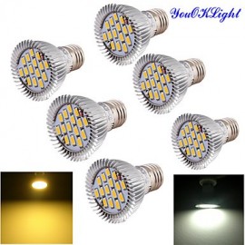 6PCS E27 7W 700lm 15*SMD5630 High quality LED Spotlight (AC100-120V/220-240V/85-265V)