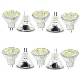 5W GU4(MR11) Decoration Light MR11 15 SMD 5730 480LM lm Warm White / Cool White Decorative 9-30 V 10 pcs