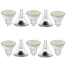 3W GU4(MR11) Decoration Light MR11 12 SMD 5730 380LM lm Warm White / Cool White Decorative 9-30 V 10 pcs