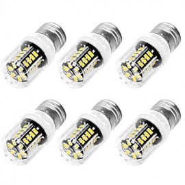 6PCS High Luminous E27 E14 220V 30*SMD5733 LED Corn Bulb 3W Spotlight LED Lamp Candle Light