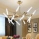 Modern/ Contemporary 2-Tier 16 LED Light Golden Chandelier Lamp for Living Room, Bedroom, Dining Room