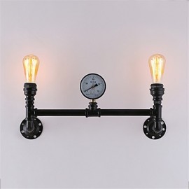 2 Heads Vintage Industrial Pipe Wall Lights Black Creative Lights Restaurant Cafe Bar Decoration lighting