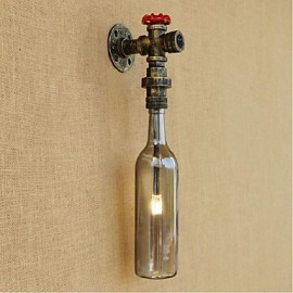 AC 220V-240V 3W E27 With Switch Smoke Gray Water Bottle Wall Lamp Wall Light