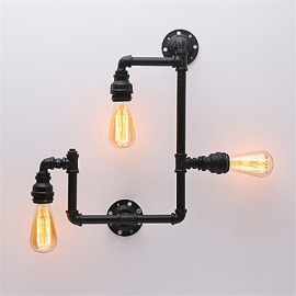 3 Heads Vintage Industrial Pipe Wall Lights Black Creative Lights Restaurant Cafe Bar Decoration lighting