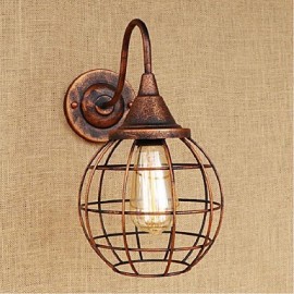 AC 110V-130V / AC 220V-240V 40W E27 B020 Simple And Retro Creative Personality Rust Color American wall lamp Wall Sconces Wall Light