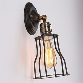 Max 60W Retro Industrial Style Country Metal Wall Lights Restaurant Cafe Mini Wall Sconces