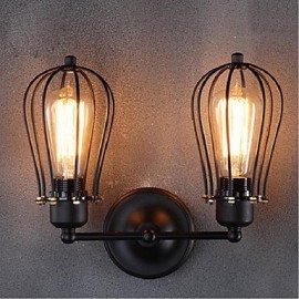 AC 220V-240V 40W E26/E27 Retro Grapefruit American Village Iron Antique Restaurant Corridor Aisle Wall Lamp Wall Light