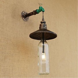 AC 220V-240V 3W E27 BGB009 Edison Retro Decorative Water Pipe Wine Bottle Wall lamp Wall Light