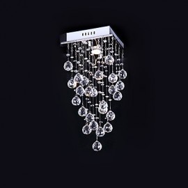 Max 50W Modern/Contemporary Crystal Electroplated Metal Chandeliers / Flush Mount Bedroom / Dining Room / Kitchen