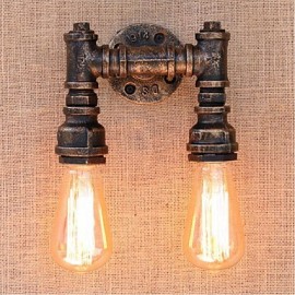 AC 220V-240V 40W E27 BG820-2 Nostalgia Simple Water Pipe Decorative Small Wall Lamp Wall Light