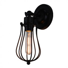 AC220V-240V 4W E27 Led Light Painted Steel Wall Lamp Dumb Black American Coffee Decoration Retro Wall Light Lightsaber Lamp On Wall