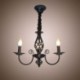 European Style Chandeliers 3 Light Restaurants Chandeliers Simple Bedroom Lights Creative Iron Candles Lamps