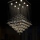 9 Lights Modern LED K9 Crystal Ceiling Pendant Light Indoor Chandeliers Home Hanging Down Lighting Lamps Fixtures