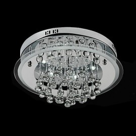 1W Modern/Contemporary LED Chrome Crystal Flush Mount