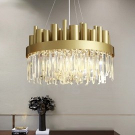 Modern / Contemporary 16 Light Steel Pendant Light with Crystal Shade for Living Room, Dinning Room, Hotel