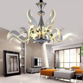 Dimmable Modern / Contemporary 12 Light Steel Chandelier with Acrylic Shade for Living Room, Dinning Room, Bedroom