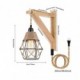 Hemp Rope Iron Art Wall Light American Pastoral Retro Wall Sconce With Plug