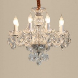 European Clear Crystal Chandelier Glass Light Body 8 Lights