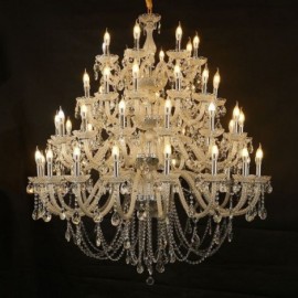 European Crystal Chandelier Villa Ceiling Light With 53 Lights