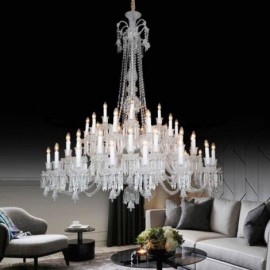 European Crystal Chandelier Villa Ceiling Light With 48 Lights