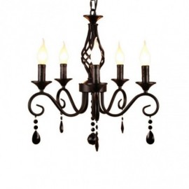 Rustic Wrought Iron Chandelier 5 Lights