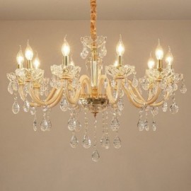 Elegant Crystal Chandelier European Style Glass Pendant Light