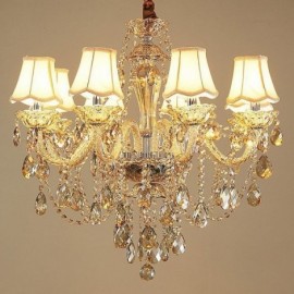 Crystal Chandelier Cognac Ceiling Light Luxury European