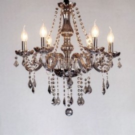 Elegant Crystal Chandelier European Style Glass Pendant Light Rooms