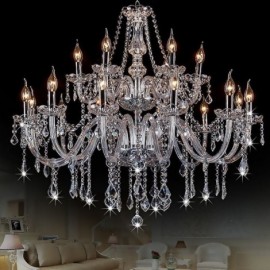 European Crystal Chandelier Transparent Pendant Light