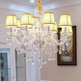 Modern Crystal Chandelier European Transparent Pendant Light