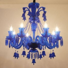 Crystal Ceiling Light European Chandelier Ring Bells Pendant Light Bar